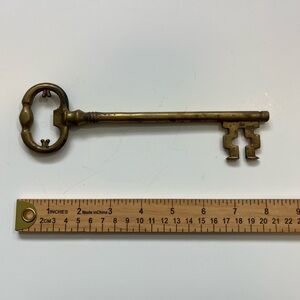 Vintage Brass Skeleton Key